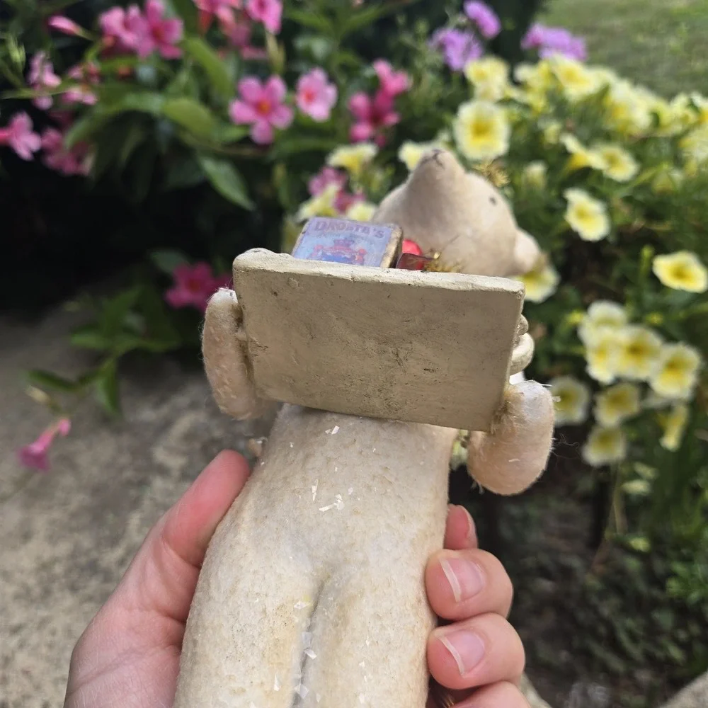 Vickie Smyers Bear Figurine Holds Tray Cup Cocoa For ESC Trading Co